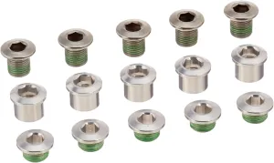 Truvativ Aluminum Chainring Bolt Set for Double Plus Inner Silver 10 hex Bolts