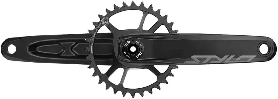 Truvativ Unisex's Crank Stylo 6K Aluminum Eagle 12S 170 W Directmount 32T X-Sync 2 Chainring (Dub Cups/Bearings Not Included) Crankset, Black, 170mm