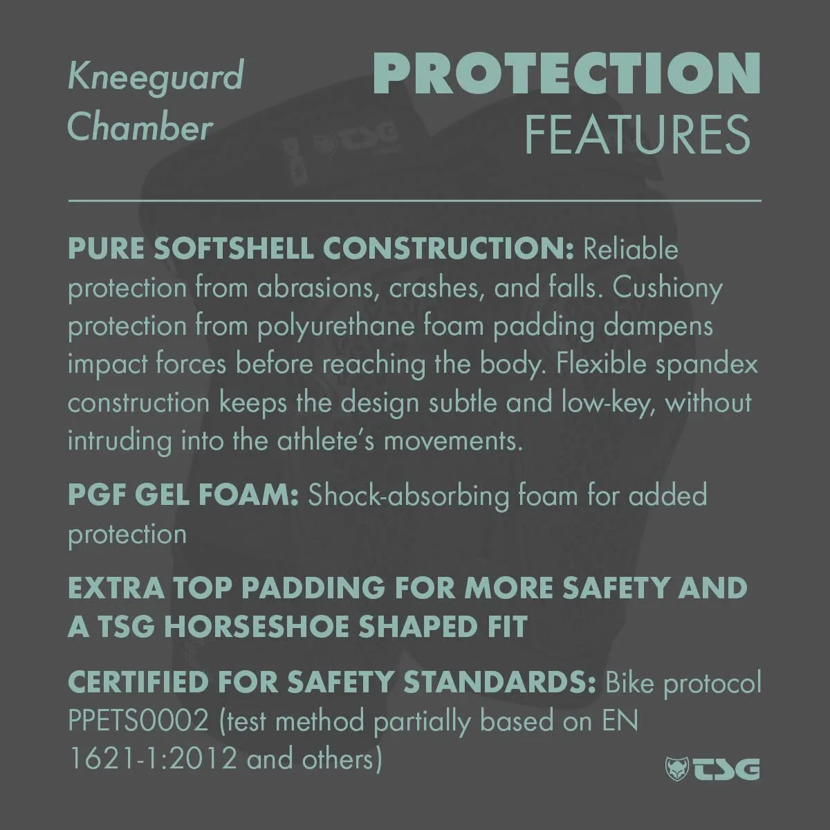 TSG Kneeguard Chamber, Bike Protection Pad, Softshell, Gel Foam, Superlight, Pre-Shaped, Comfortable, Ventilated, Flexible, Shock Absorbent, Non-Slip NBR Top, Silicone Bottom, Pull Over, Swiss Design