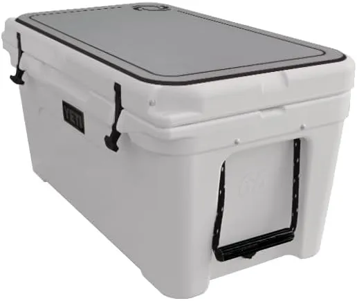 Tundra 65 Cooler Lid Tops - EVA Foam YETI Chest Cooler Peel and Stick Comfort Pad - Hard Side Camping, Boating, Tail Gate, Ice Box Top Cushion