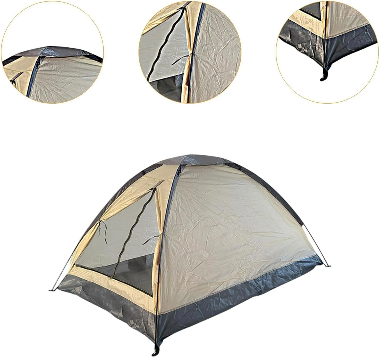 Two Person Camping Tent Easy Quick Setup Dome Water Resistant Single Layer Shelter Tent for Backyard Yard Picnic Lawn
