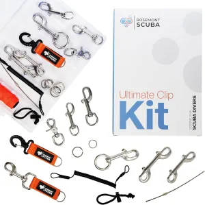 Ultimate Clip Kit - 32 Piece Premium Scuba Diving Clips Set 316 Marine Grade Stainless Steel | Versatile Gear Attachment Solutions | Ideal Gift for Scuba Divers
