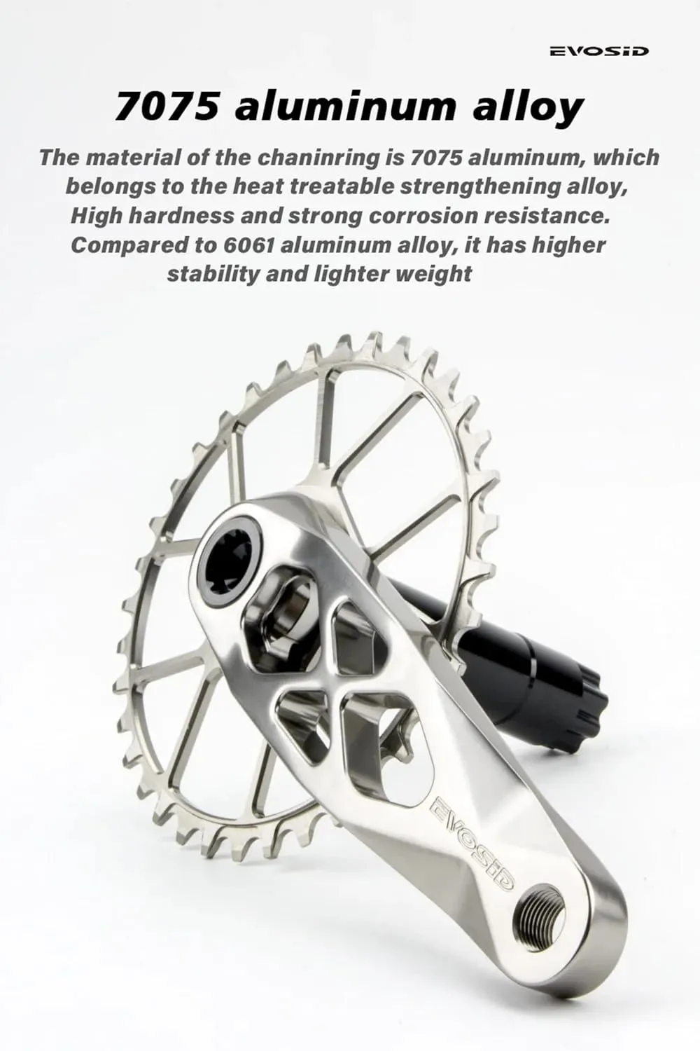 Ultralight MTB 165/170/175mm Crankset Set,32T 34T 36T 38T Single Speed Mountain Bike Cycling Road Bike Crank Arm Set Dub Axis 29mm Mountain Bicycle Crankset