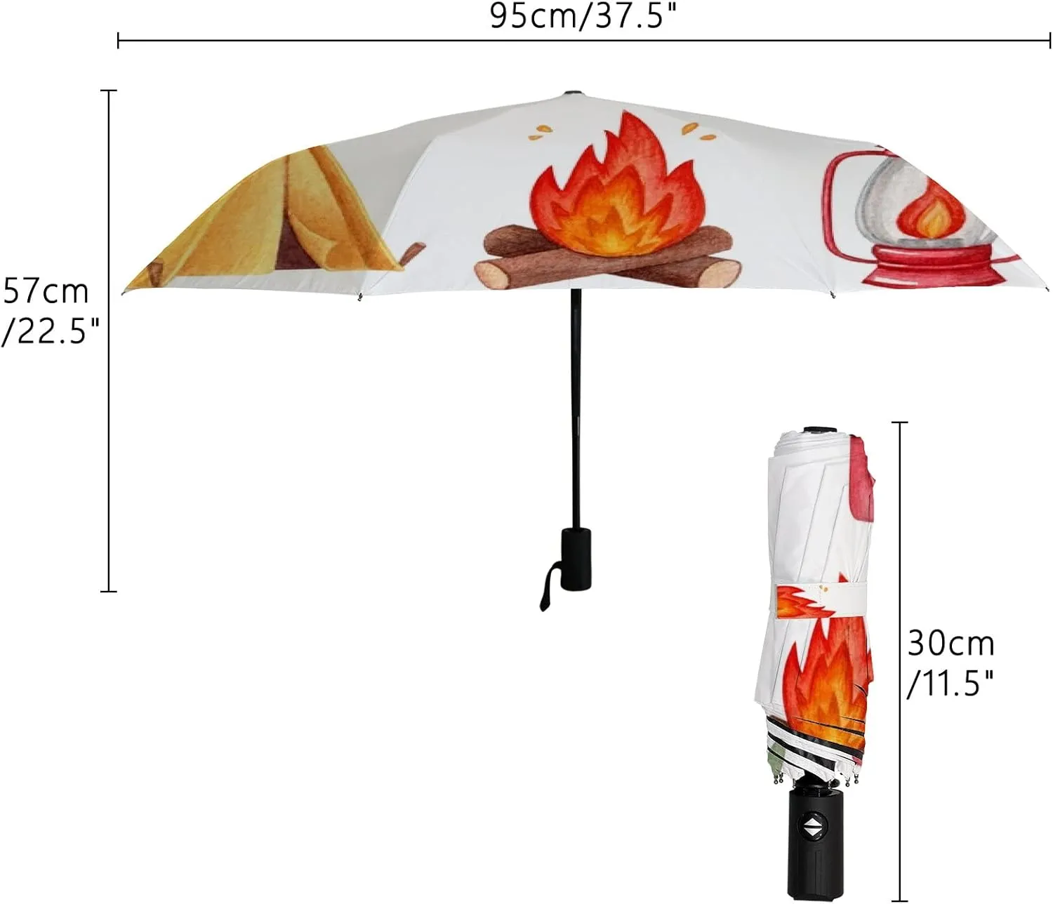 Umbrella Rain Windproof Native American Patchwork Travel Compact Anti-UV Protection Umbrellas Golf Folding Parasol Automatic Open Close Men Women Adults