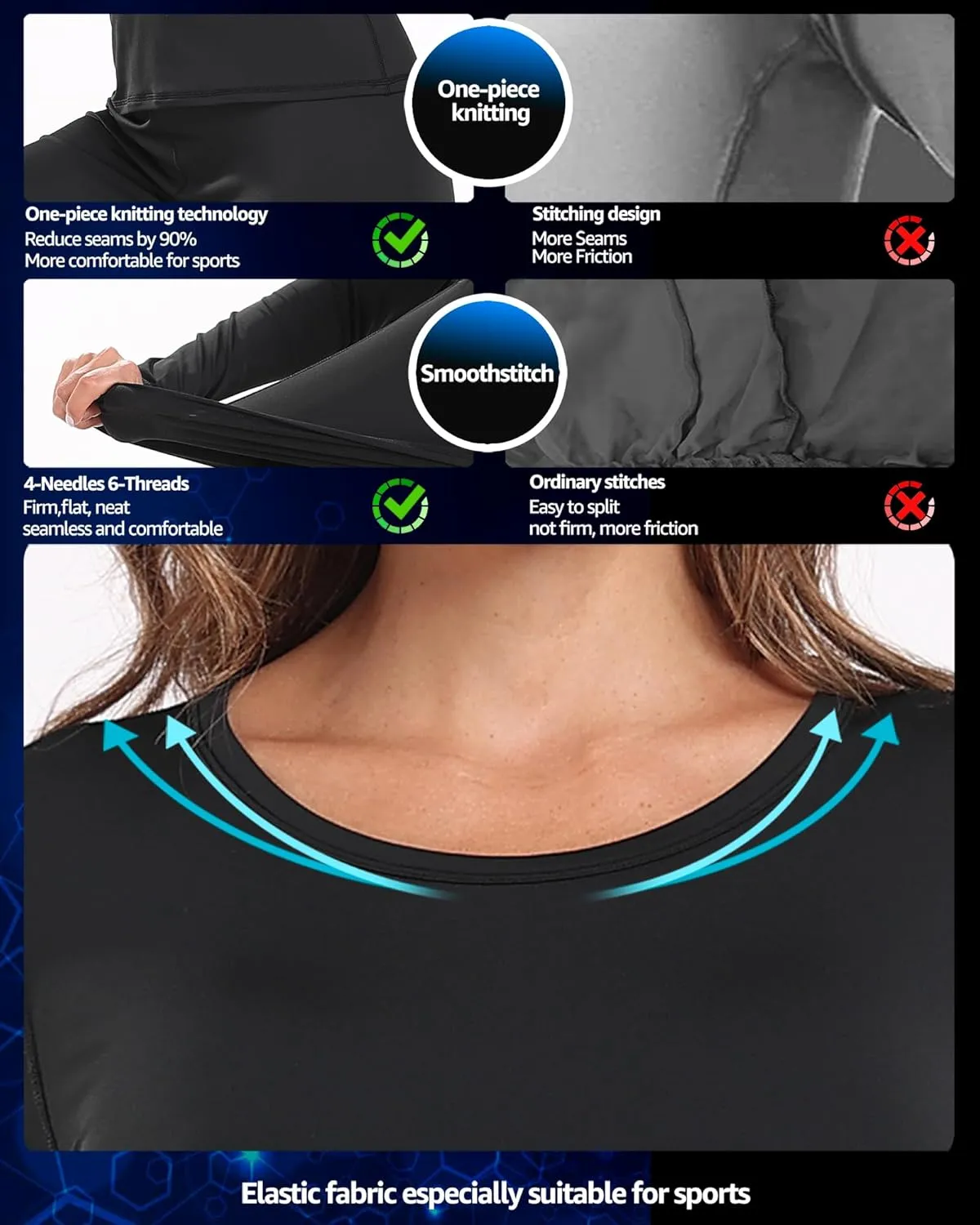 UNIQUEBELLA Womens Thermal Underwear Long Johns Base Layer Set for Women Athletic Underwear Set