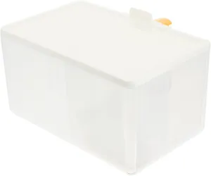 Unomor 1Set Lidded Cotton Pad Storage Container Multi Compartment Organizer for Cotton Balls Swabs Dustproof Makeup Dispenser for Bathroom Vanity Use Space Saving Design