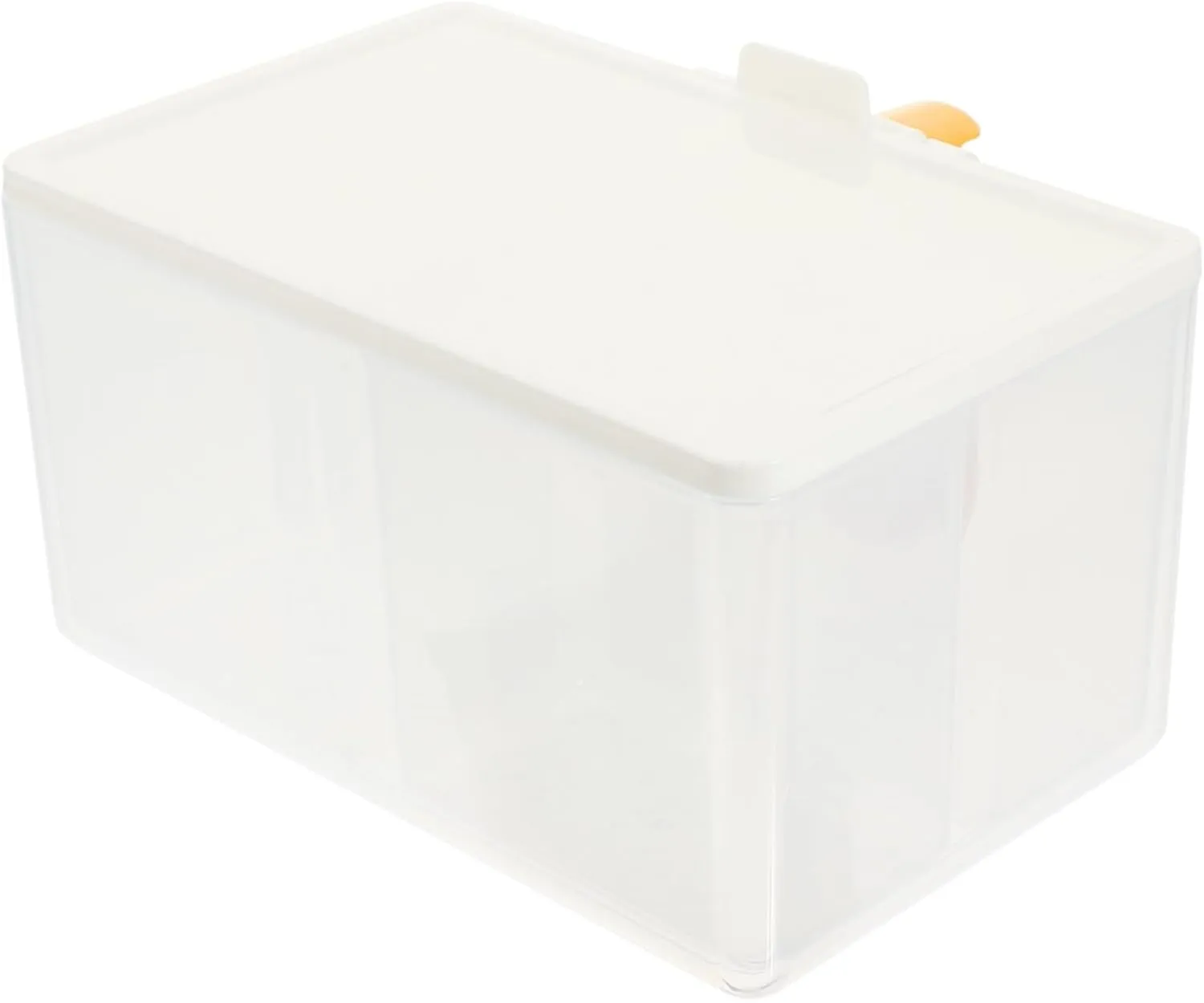 Unomor 1Set Lidded Cotton Pad Storage Container Multi Compartment Organizer for Cotton Balls Swabs Dustproof Makeup Dispenser for Bathroom Vanity Use Space Saving Design