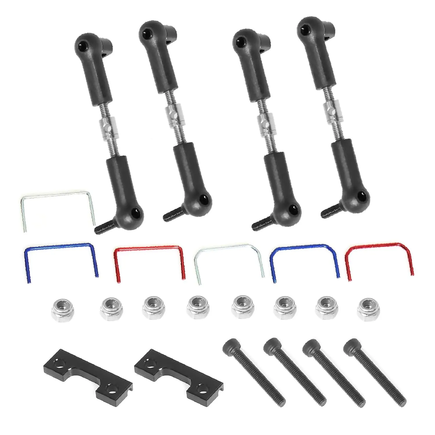 Upgrades Metal Front  Rear Wide Sway Bar Kit for 1/16 E-Revo/Mini Slash RC Car Part