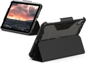 URBAN ARMOR GEAR UAG Designed for iPad mini Case (6th Gen, 2021) [8.3-inch Screen] Rugged Translucent Featherlight Multi-Angle Viewing Folio Stand with Pencil Holder Plyo Protective Cover, Ice
