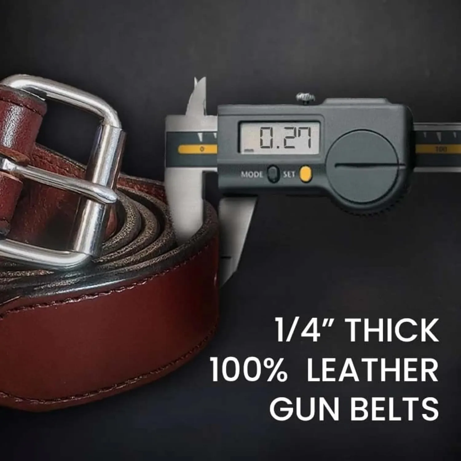 Urban Carry Premium EDC Belt - USA Made Bullhide Leather Concealed Carry Holster Belt | Single-Ply 1.5" Wide | Tactical CCW