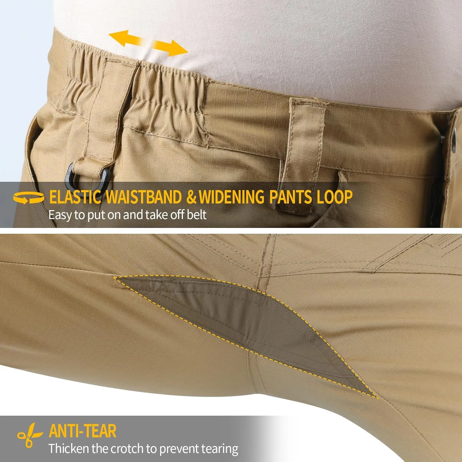 Urban Pro Men's Tactical Cargo Pant Waterproof Ripstop Durable Multi-Pocket Lightweight Work Hiking Outdoor