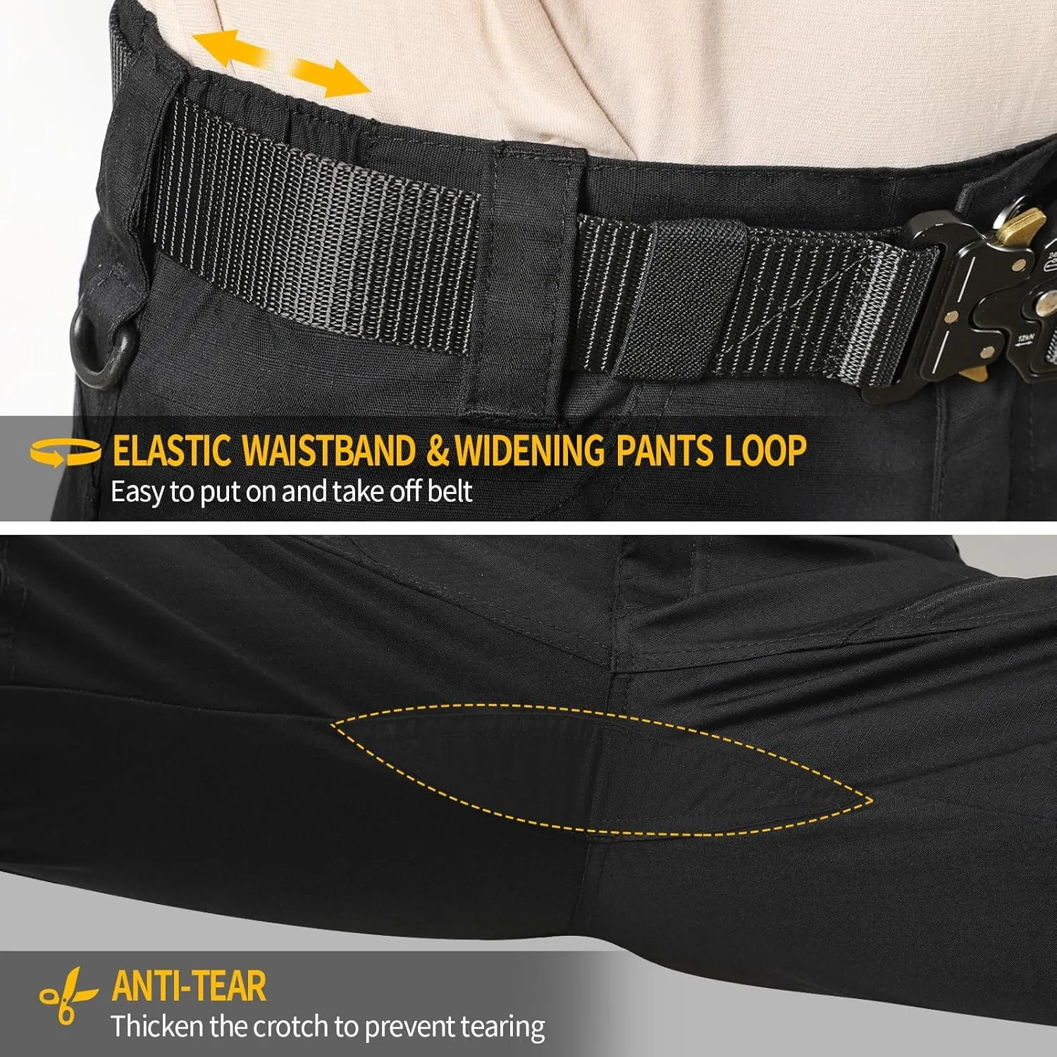 Urban Pro Men's Tactical Cargo Pant Waterproof Ripstop Durable Multi-Pocket Lightweight Work Hiking Outdoor