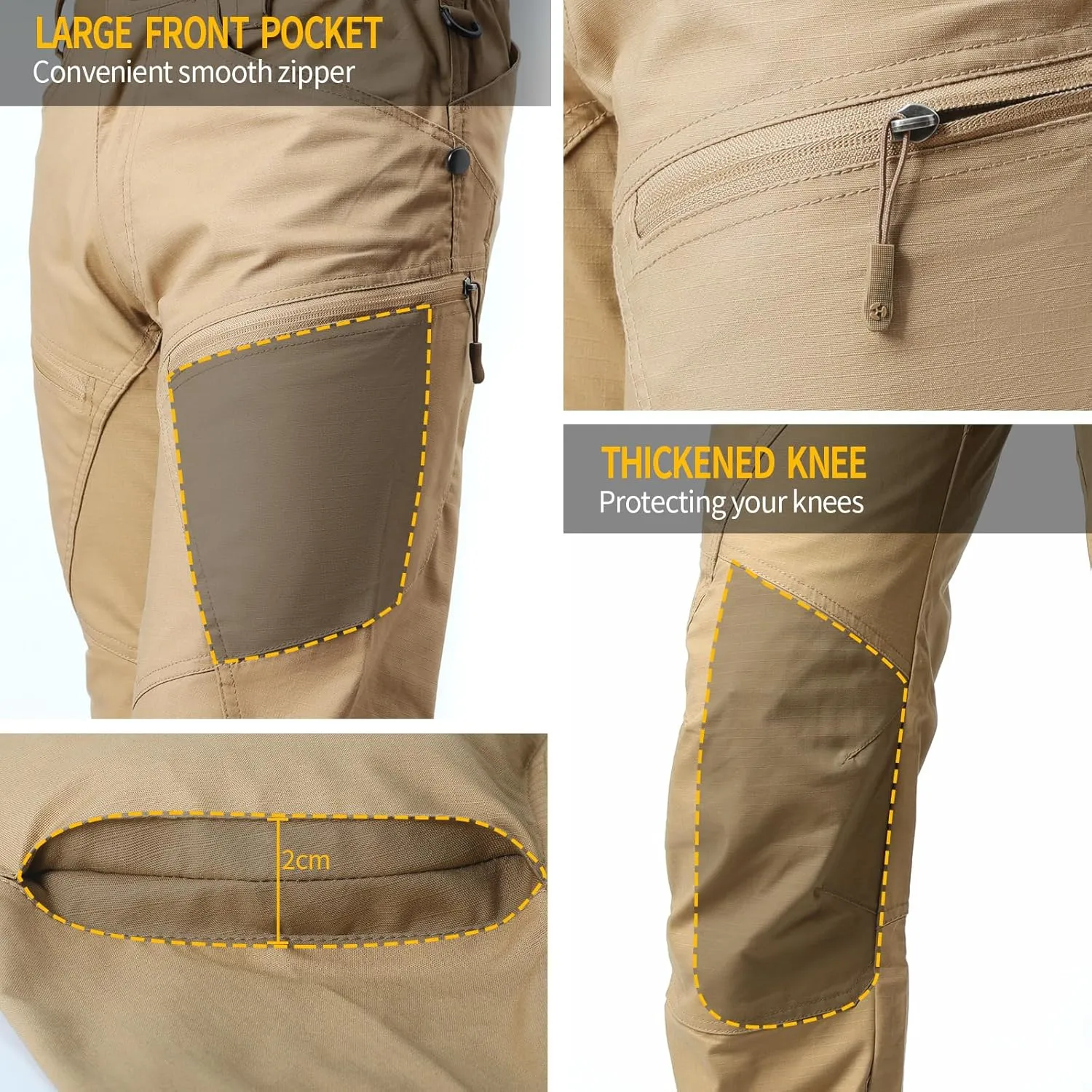 Urban Pro Men's Tactical Cargo Pant Waterproof Ripstop Durable Multi-Pocket Lightweight Work Hiking Outdoor