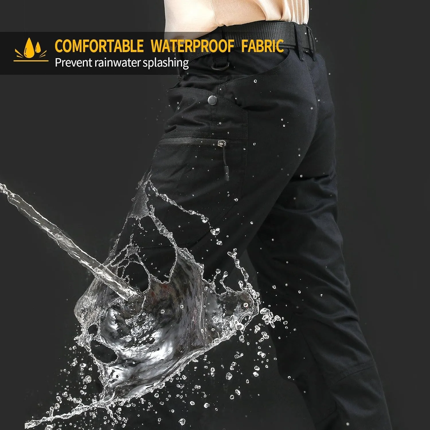 Urban Pro Men's Tactical Cargo Pant Waterproof Ripstop Durable Multi-Pocket Lightweight Work Hiking Outdoor