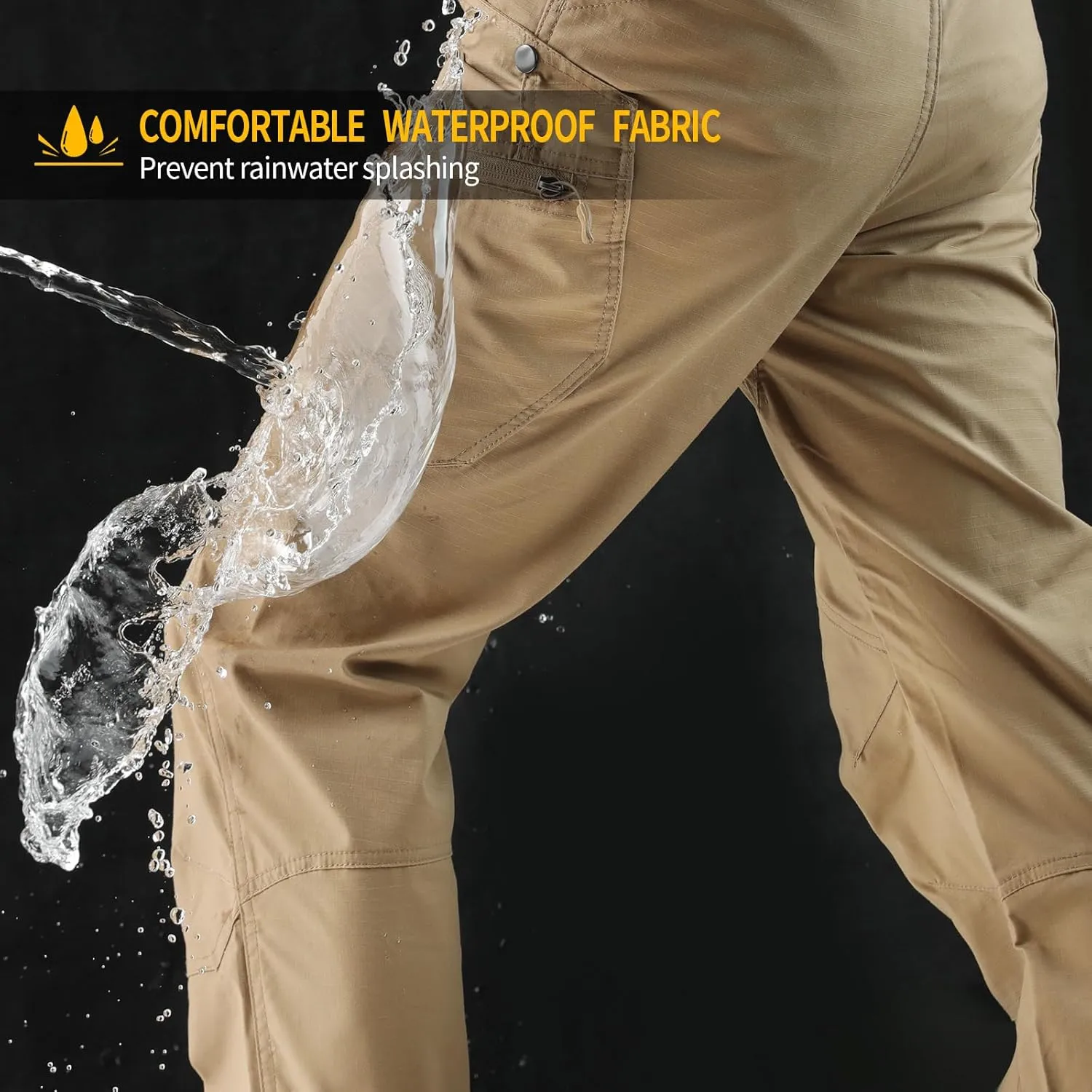 Urban Pro Men's Tactical Cargo Pant Waterproof Ripstop Durable Multi-Pocket Lightweight Work Hiking Outdoor