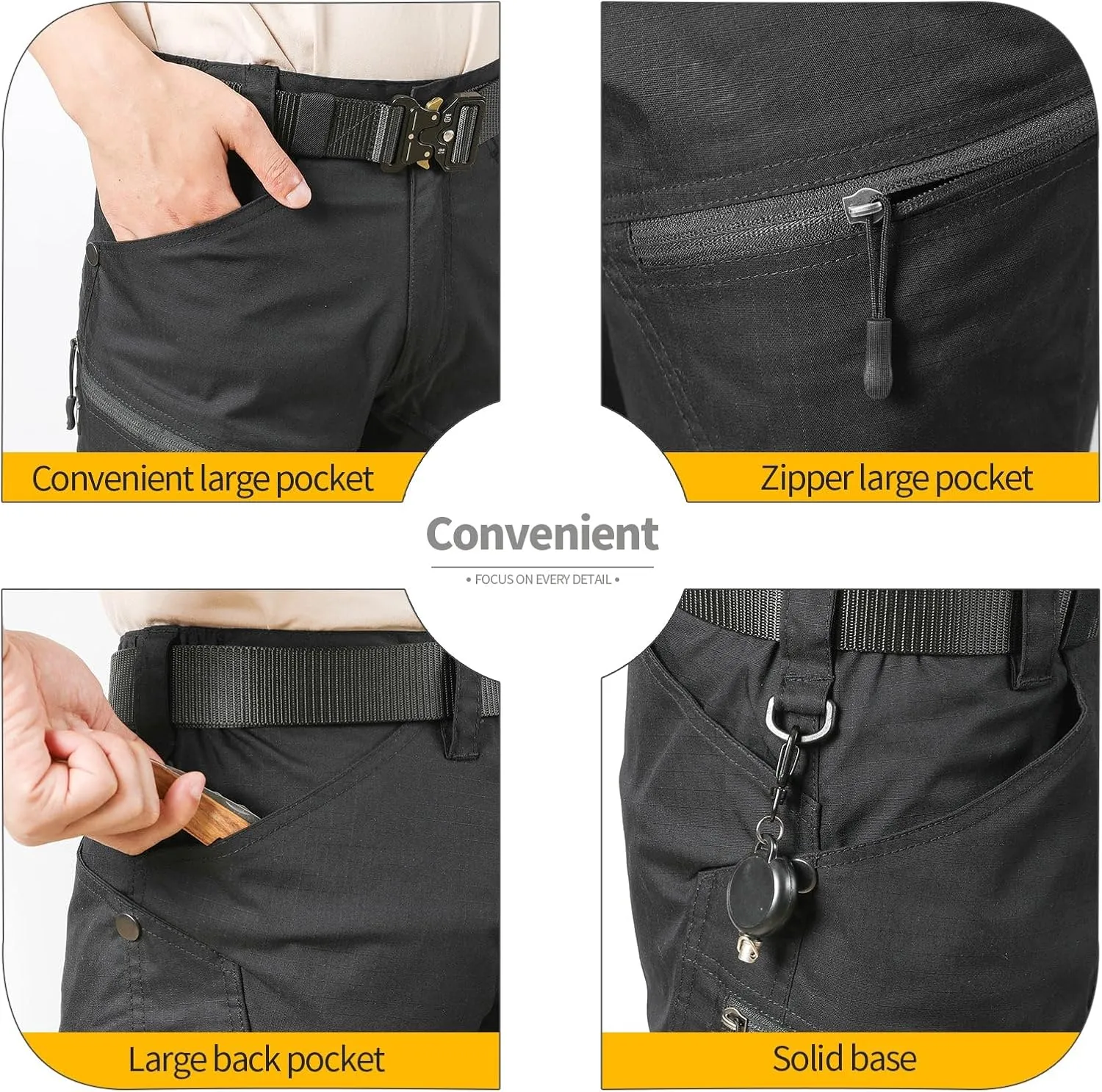 Urban Pro Men's Tactical Cargo Pant Waterproof Ripstop Durable Multi-Pocket Lightweight Work Hiking Outdoor