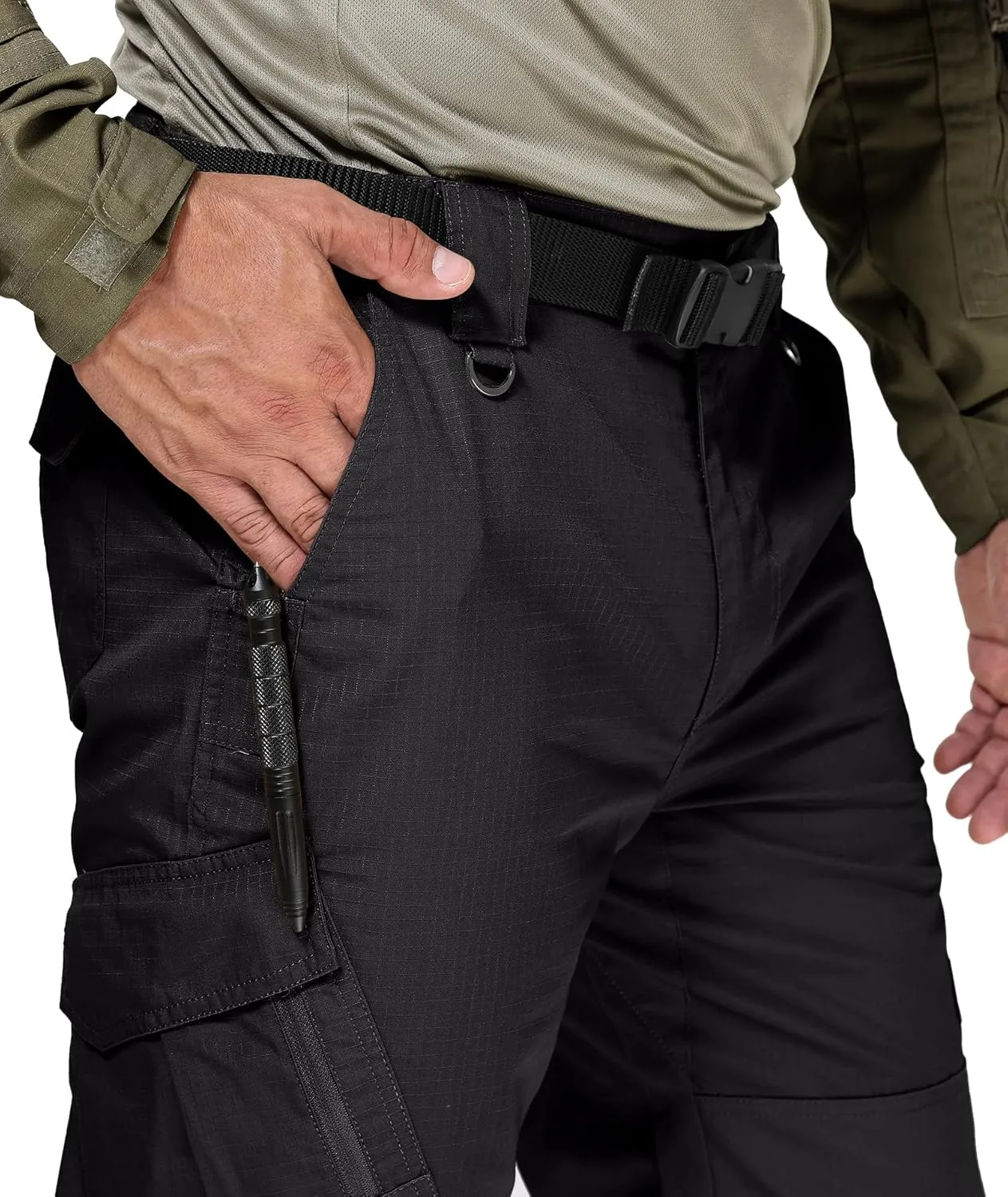 URBEST Men's Ripstop Tactical Pants, Water Resistant Cargo Pants, Outdoor Lightweight Hiking Work Pants
