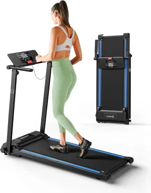 UREVO Walking Pad Treadmills for Home Office, Under Desk Compact Design Treadmill Portable Walking Pad Treadmill with Remote Control, LED Display