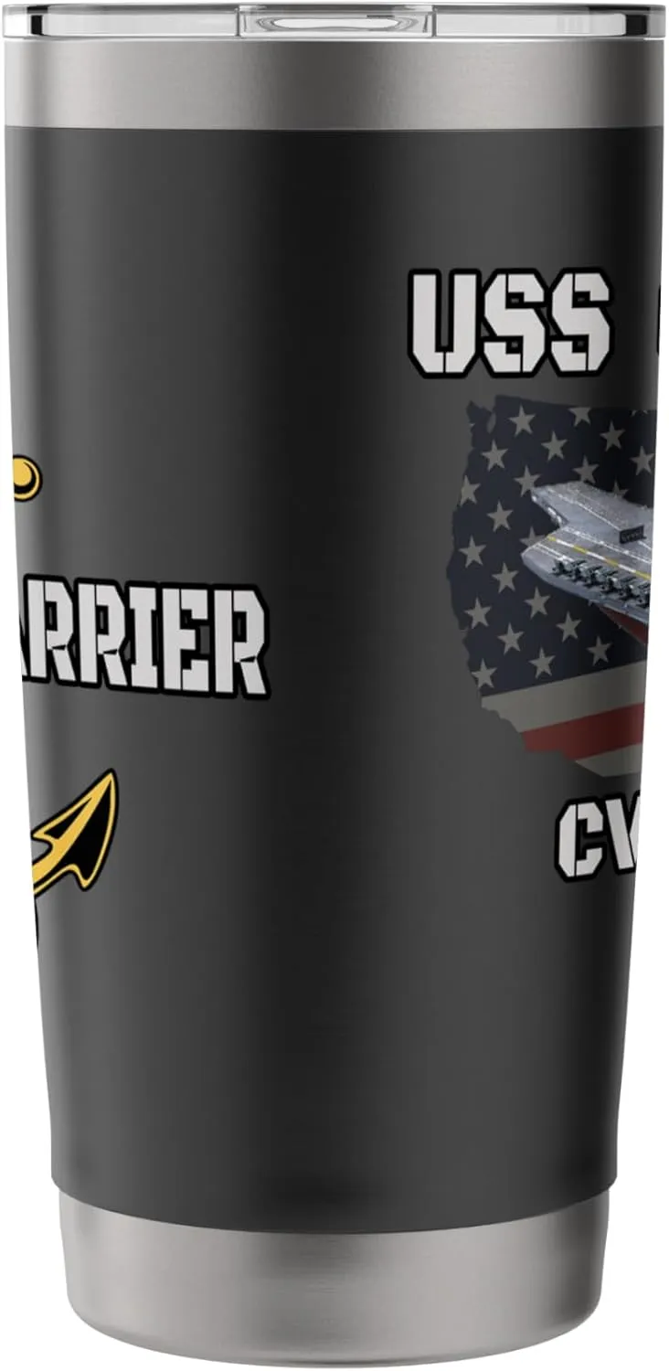 USS Coral Sea CVA-43 Aircraft Carrier Veterans Day Stainless Steel Insulated Tumbler