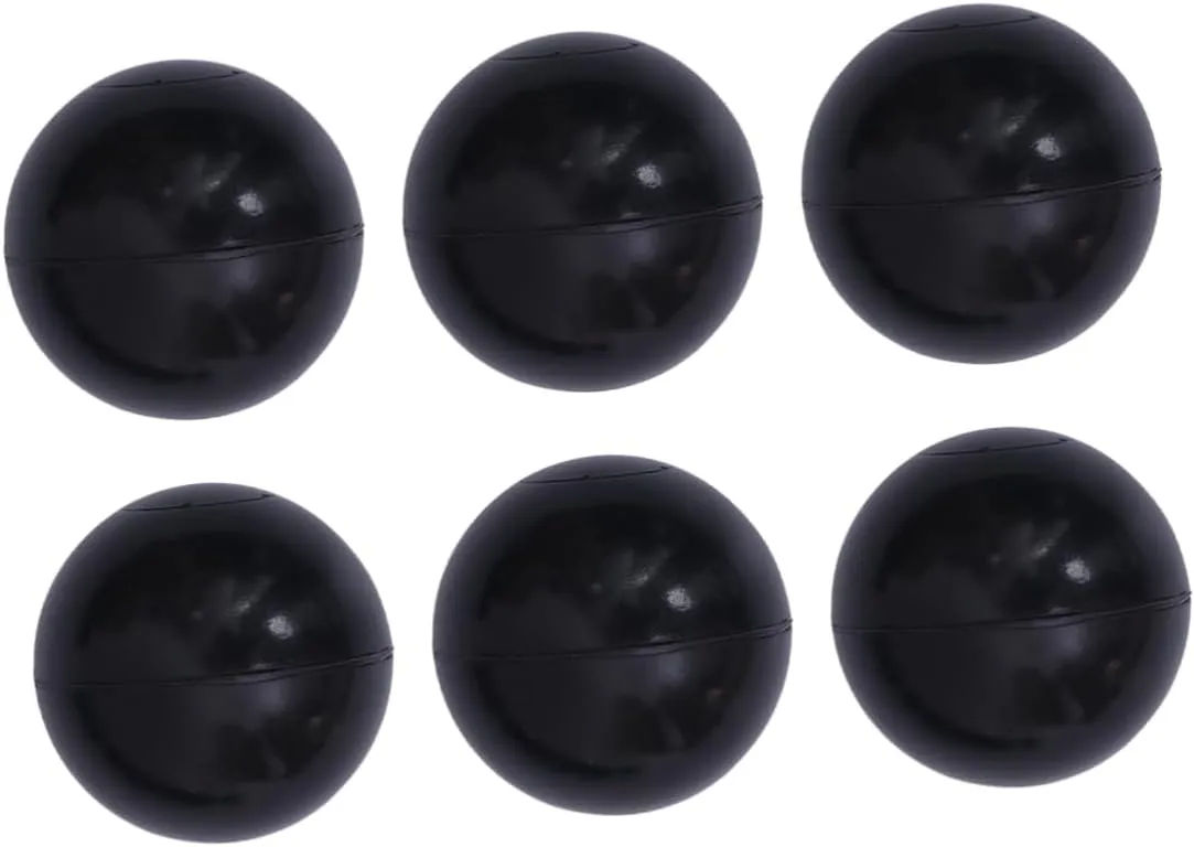 Vaguelly 50PCS Crush Plastic Balls for Play for Ball Pits Tents Playhouses Pools Safe for Developing Coordination Black