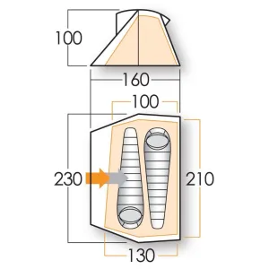 Vango Apex 200 Footprint - 210cm x 100cm