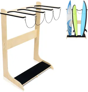 Vertical Surfboard Display Rack Freestanding Surfboard Storage for Shortboards, Longboards, Paddleboards, Scratch Proof Bubble Pads for Indoor Outdoor Use