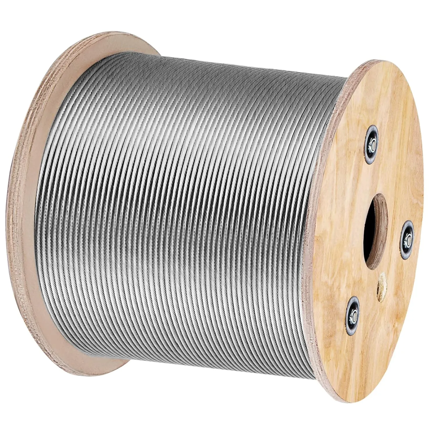 VEVOR 3/16 Stainless Steel Cable 500FT, T304 3700 LBS Breaking Strength Cable Railing System Wire Rope Aircraft Deck Railing Kit Fence Wire