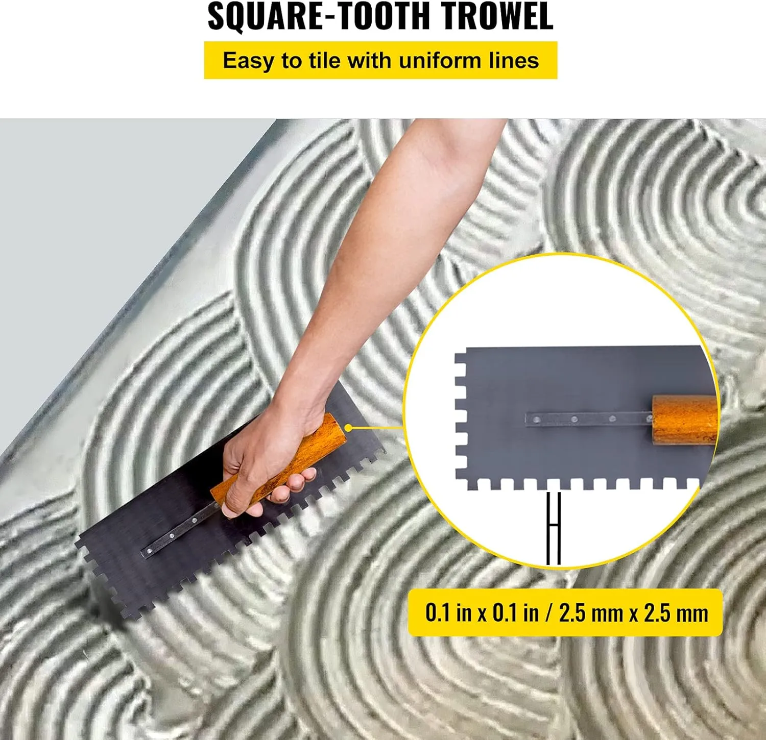 VEVOR Shower Curb Kit, 48"x48" Watertight Shower Curb Overlay with 4" PVC Central Bonding Flange, 4" Stainless Steel Grate, 2 Cuttable Shower Curb and Trowel, Shower Pan Slope Sticks Fit for Bathroom