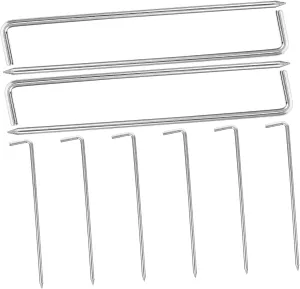 VICASKY 10pcs Heavy Duty Tent Pegs Galvanized Camping Stakes Ground Nails for Tents Gazebos and Tarps for Outdoor Use Grass and Ice