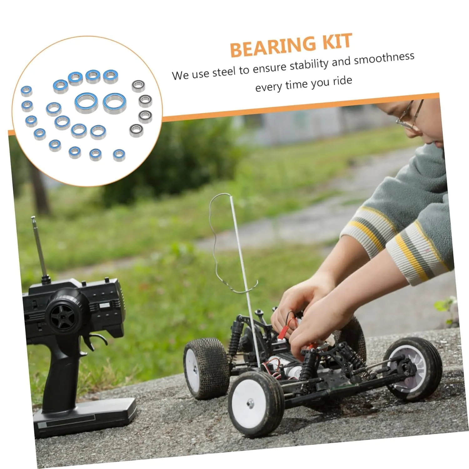 VICASKY 3sets Precision Bearings for Remote-Control Racing Cars Upgrade Kit Compatible Material for Durability Enhanced Stability Smoothness for Crawler Models