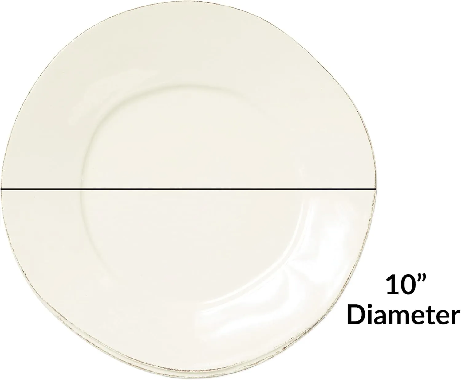 Vietri Italian Lastra Collection Dinnerware Sets (Linen, Dinner Plates, Set of 4)