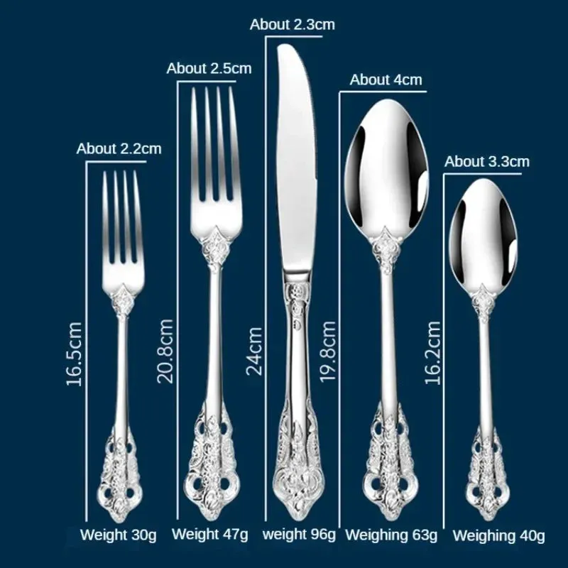 Vintage Gold-Plated Stainless Cutlery Set