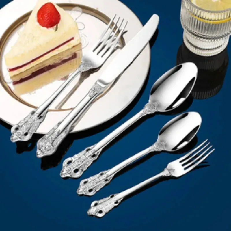 Vintage Gold-Plated Stainless Cutlery Set