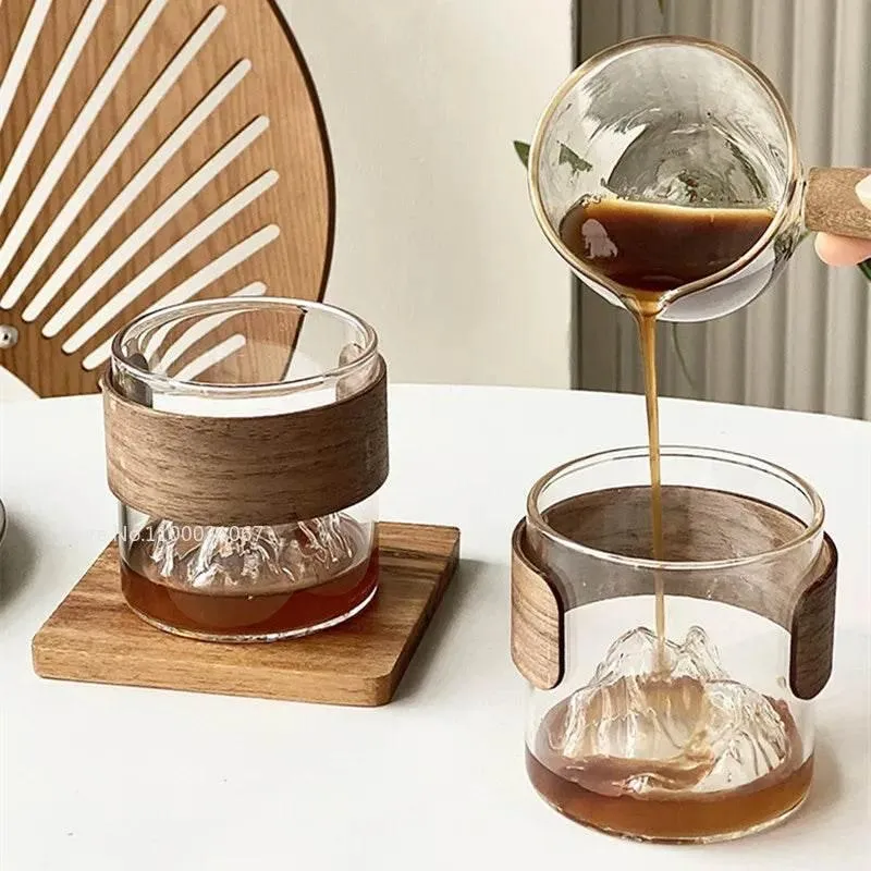 Vintage Heat-Resistant Guanshan Coffee Cups Set - Elegant Glass Drinkware