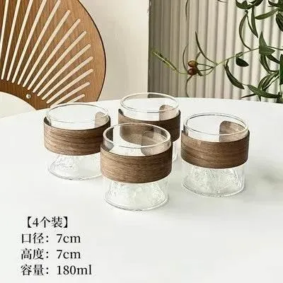 Vintage Heat-Resistant Guanshan Coffee Cups Set - Elegant Glass Drinkware