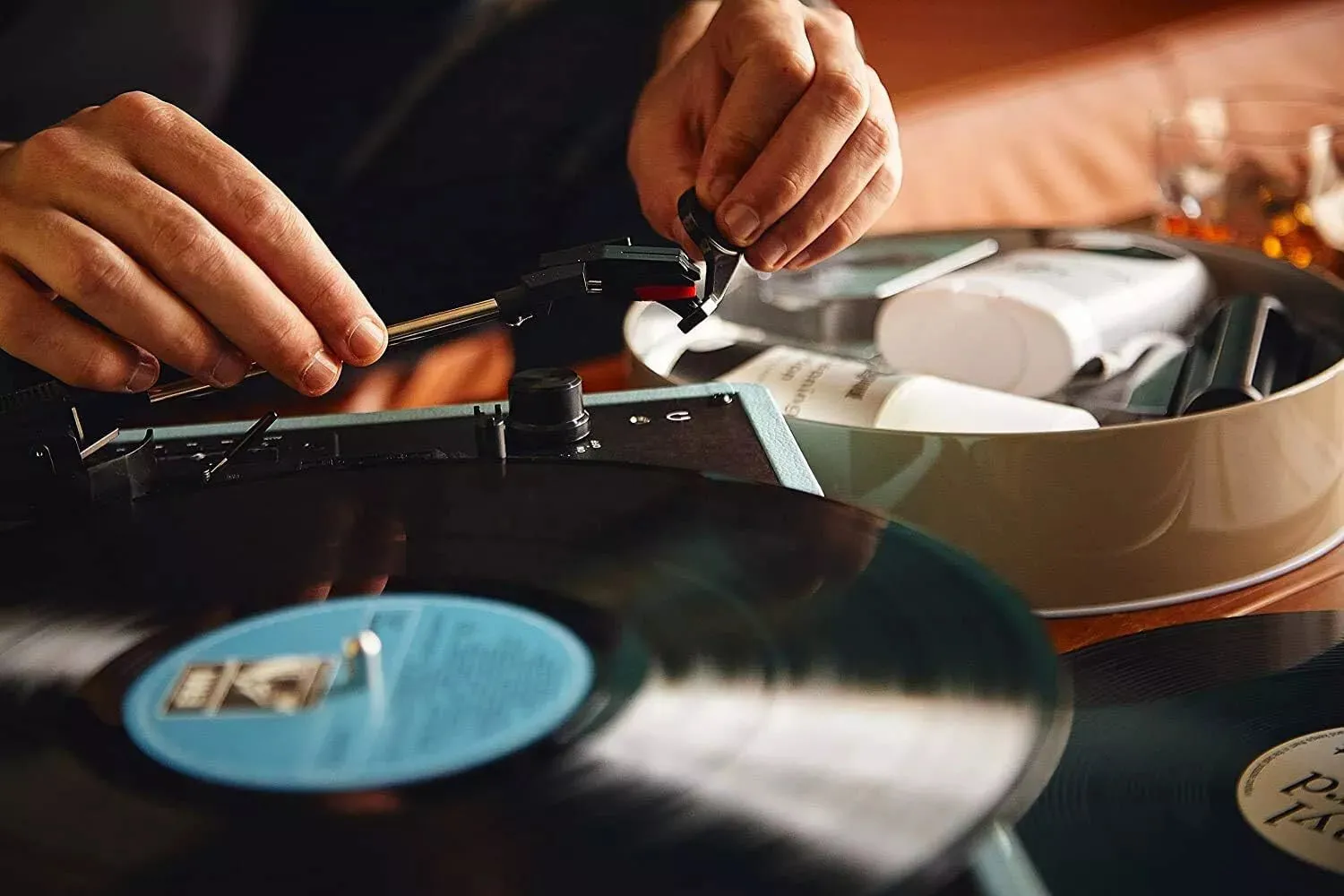 Vinyl Record Cleaning Kit in Round Tin