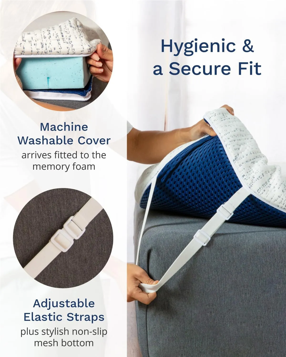 ViscoSoft 3 Inch Memory Foam Mattress Topper Cal King - Select High Density Ventilated Mattress Pad - Premium Removable Rayon Cover