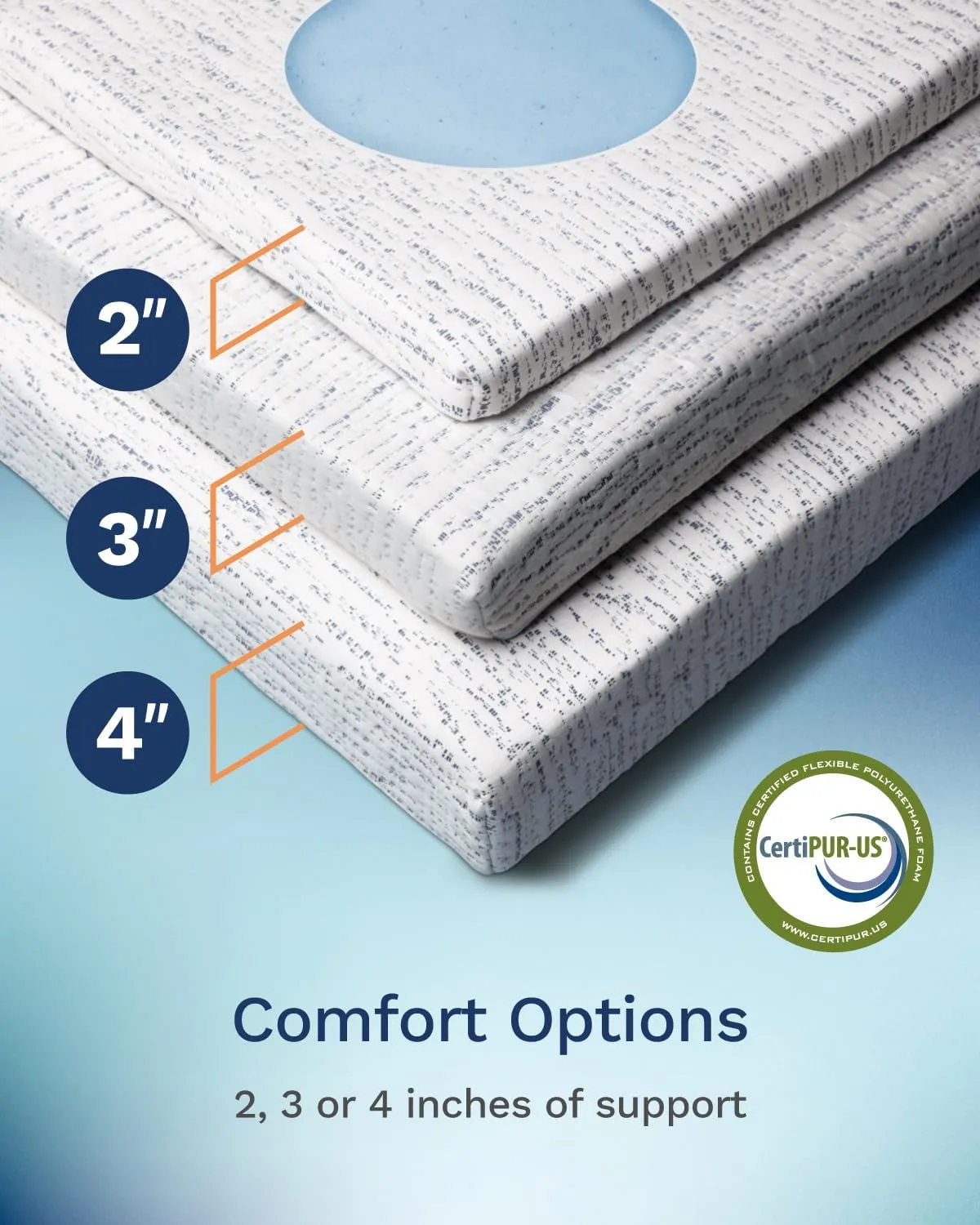 ViscoSoft 3 Inch Memory Foam Mattress Topper Cal King - Select High Density Ventilated Mattress Pad - Premium Removable Rayon Cover
