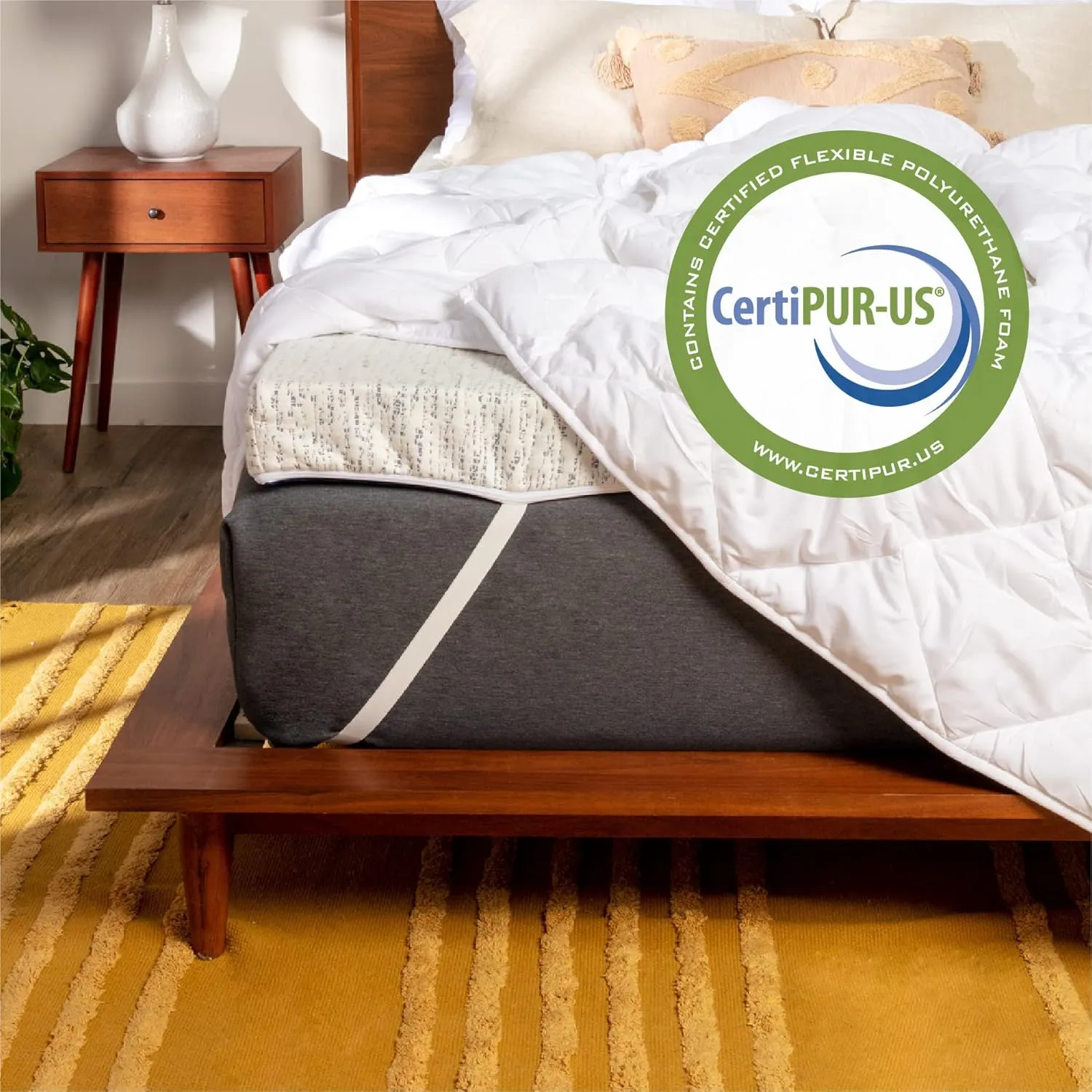 ViscoSoft 3 Inch Memory Foam Mattress Topper Cal King - Select High Density Ventilated Mattress Pad - Premium Removable Rayon Cover
