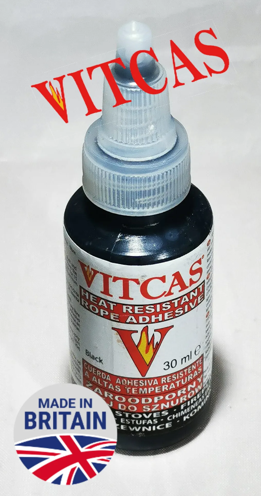 VITCAS Rope Adhesive Glue Seal Heat Resistant Glue 30ml White or Black