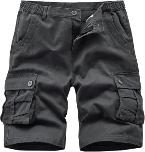 VtuAOL Men's Cargo Shorts for Men Casual Cotton Fishing Hiking Shorts with Multi Pockets