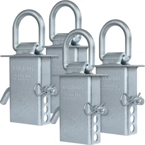 VULCAN Silver Stake Pocket D-Ring Assembly - 4 Pack