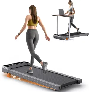 Walking Pad Treadmill with Incline, 3-Levels 300 lbs Capacity Portable Under Desk Treadmill for Home Office Apartment, Mini Space-Saving Compact Design, 2.5HP Ultra-Quiet, Heavy Duty 2025 Upgrade