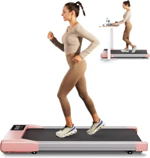 Walking Pad Treadmills for Home Office, 3 in 1 Under Desk Treadmill, 2.5HP Low Noise Walking Treadmill Pad with 300lb Capacity, Portable Treadmills with LED Display, Remote Control