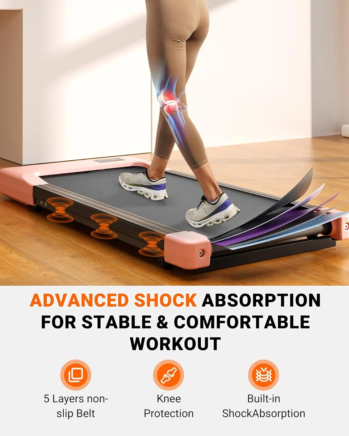 Walking Pad Treadmills for Home Office, 3 in 1 Under Desk Treadmill, 2.5HP Low Noise Walking Treadmill Pad with 300lb Capacity, Portable Treadmills with LED Display, Remote Control