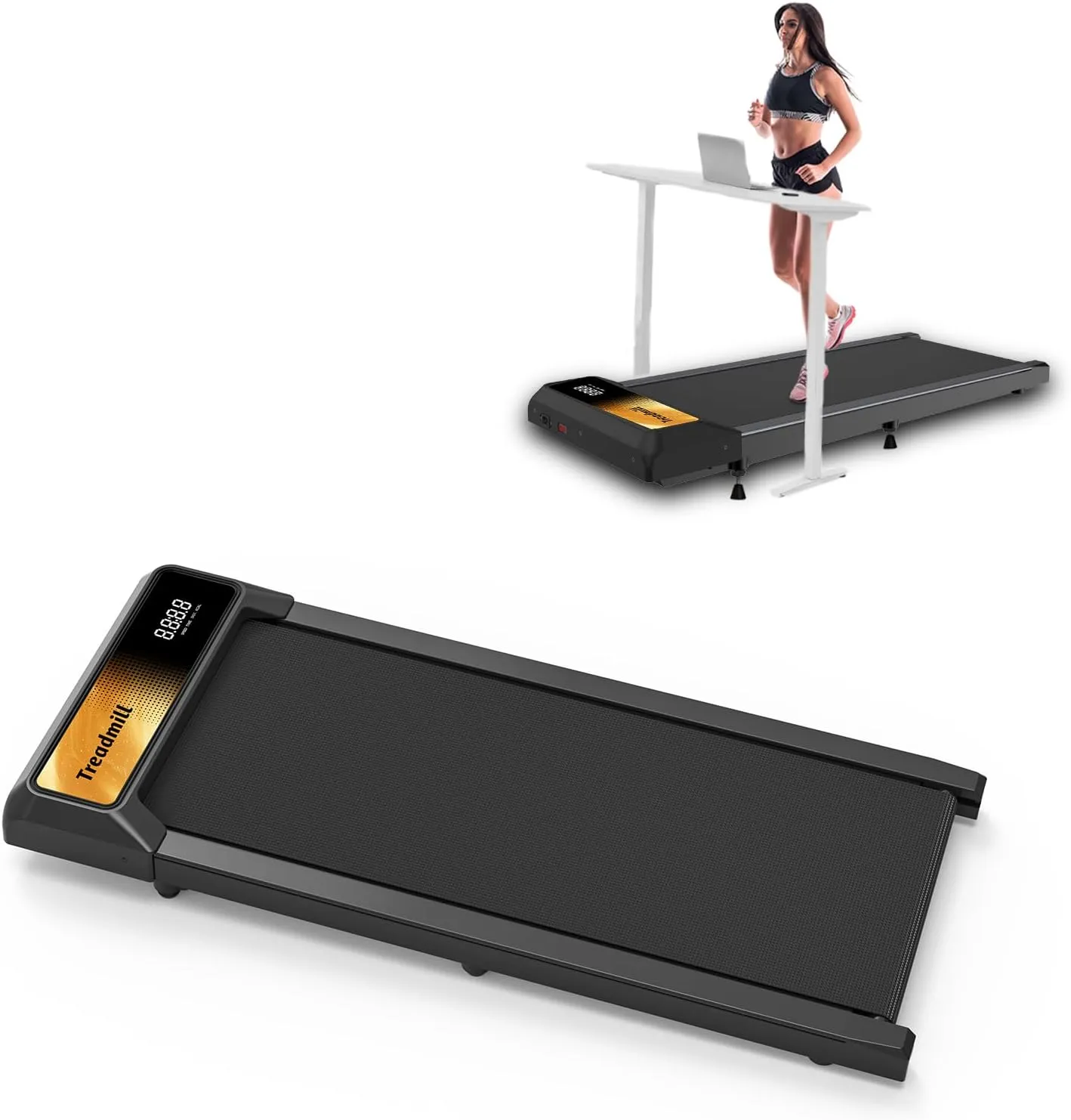 Walking Pad Treadmills for Home Office, Under Desk Treadmill Compact Design Treadmill Portable Walking Pad Treadmill with Remote Control, APP Date Link