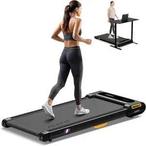 Walking Pad Under Desk Treadmill for Home Office - 2 in 1 Quiet Portable Treadmill for Walking and Jogging with Remote Control, LED Display, 2.5HP