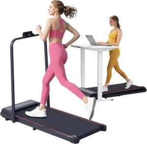 Walking Pad with Handle Bar, 3.0HP Walking Pad Treadmill with Handles, 3 in 1 Portable Under Desk Treadmills for Home Small Space, Foldable Folding Home Treadmil with Remote Control, 300LBS Capacity