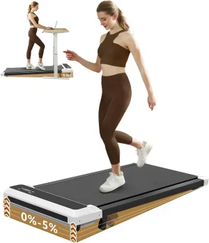 Walking Pad with Incline,2 in 1 Walking Pad for Walking Running Jogging,Walking Pad Treadmill with 5% Manual Incline,36 Pounds Under Desk Treadmill for Home Office with LED Display