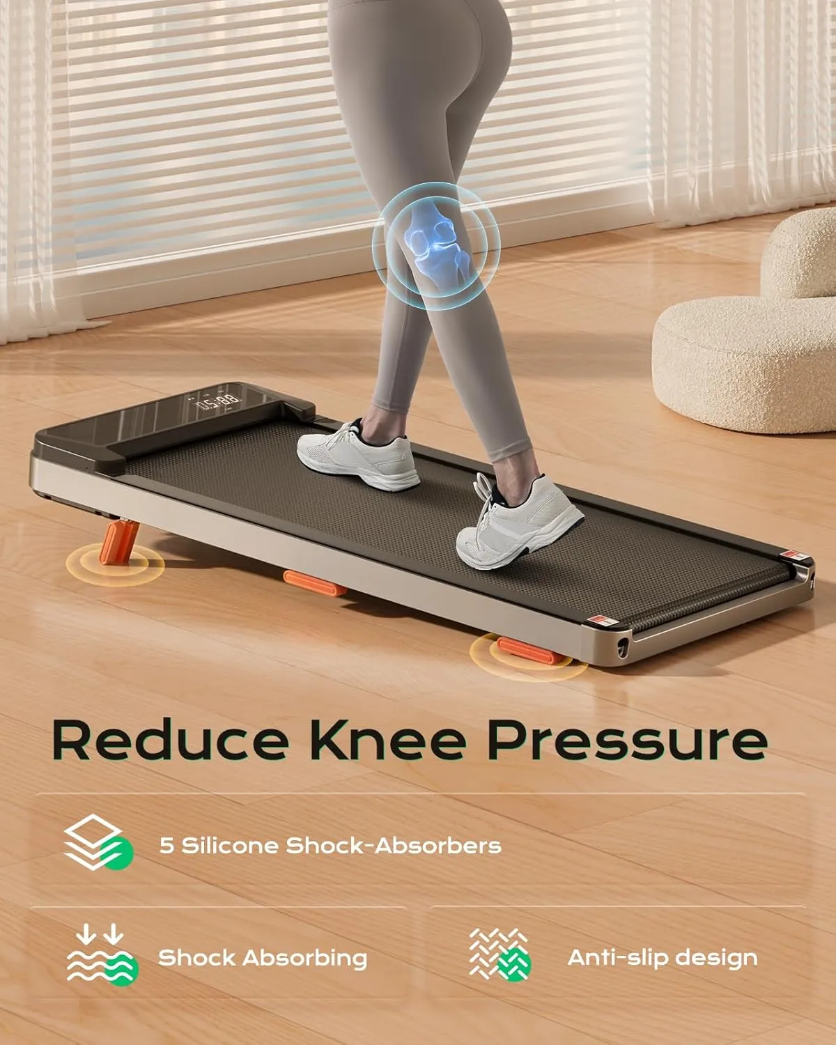 Walking Pad,Treadmill with Incline for Home Office, 2.5HP Portable Under Desk Treadmill with 265 Lbs Capacity,Remote Control, Led Display